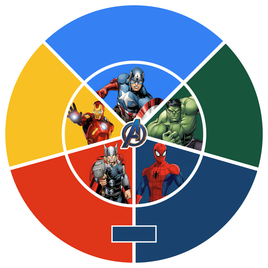 Heros x 5 Round 26 cm, Printing Size 420 mm