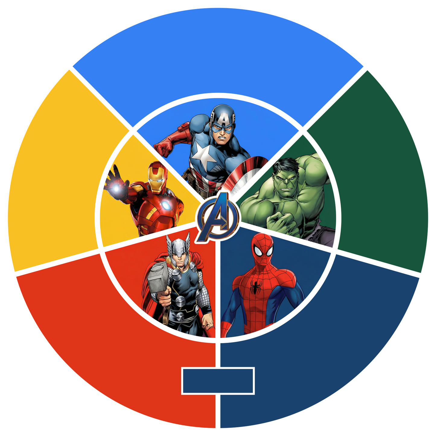 Heros x 5 Round 30 cm, Printing Size 460 mm