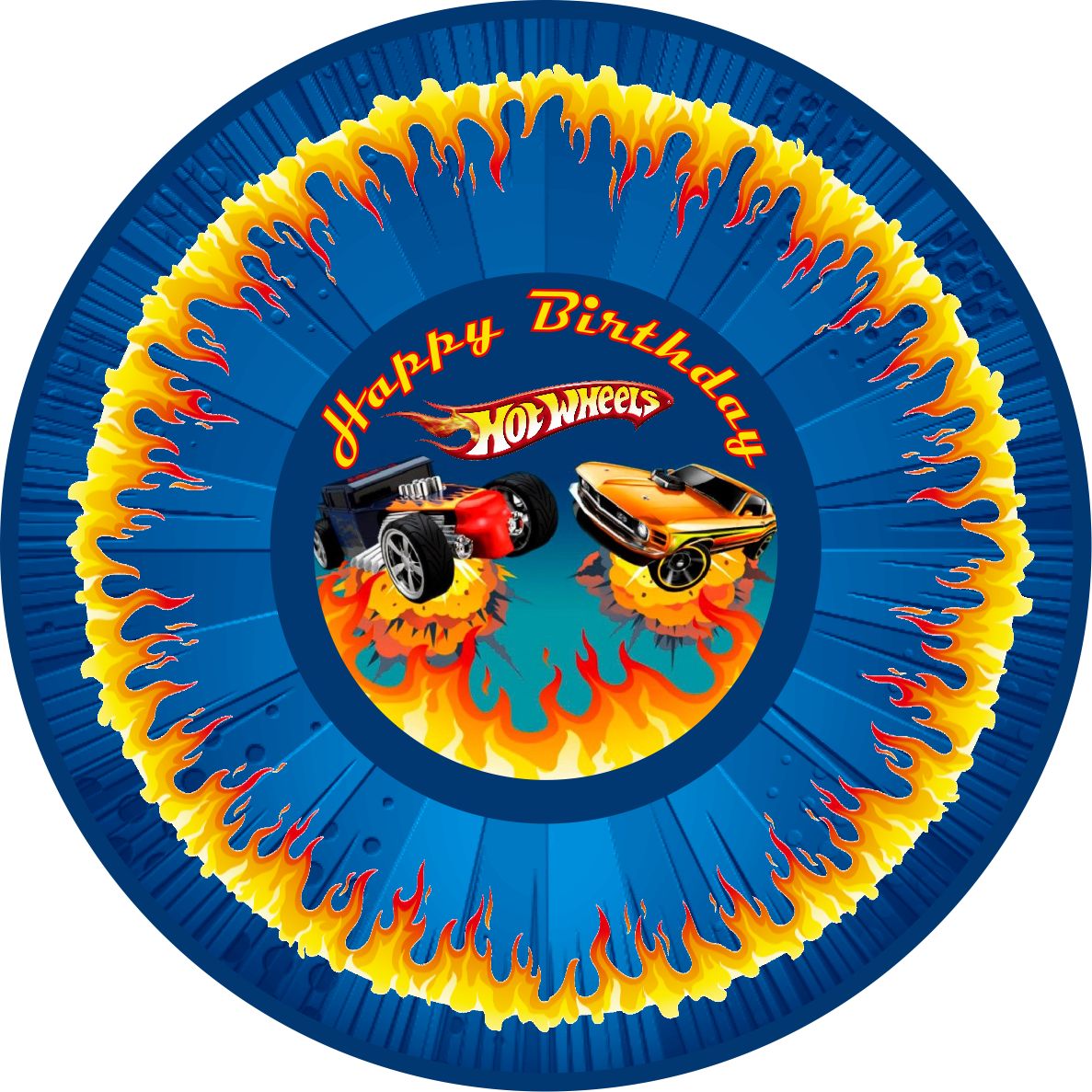 Hot Wheels Fire 20 cm, Print Size 360 mm