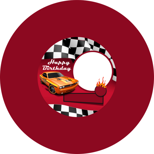 Hot Wheels Orange Car Design 26 cm, Print 420 cm