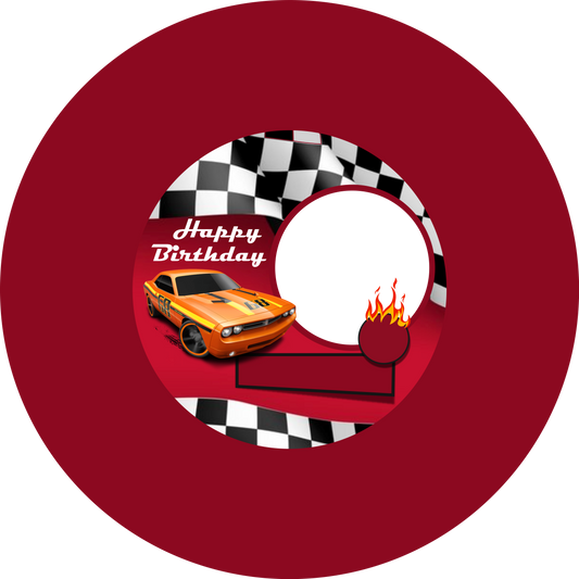 Hot Wheels Orange Car Design 30 cm, Print 460 cm