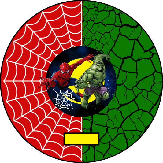 Spiderman & Hulk Round 20 cm, Printing Size 360 mm