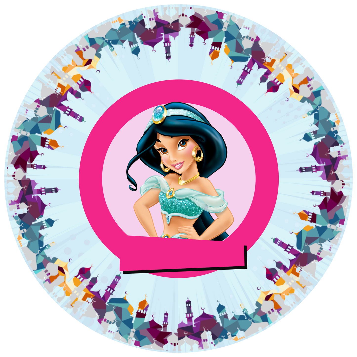 Jasmin Round Design 30 cm, Print Size 460 mm