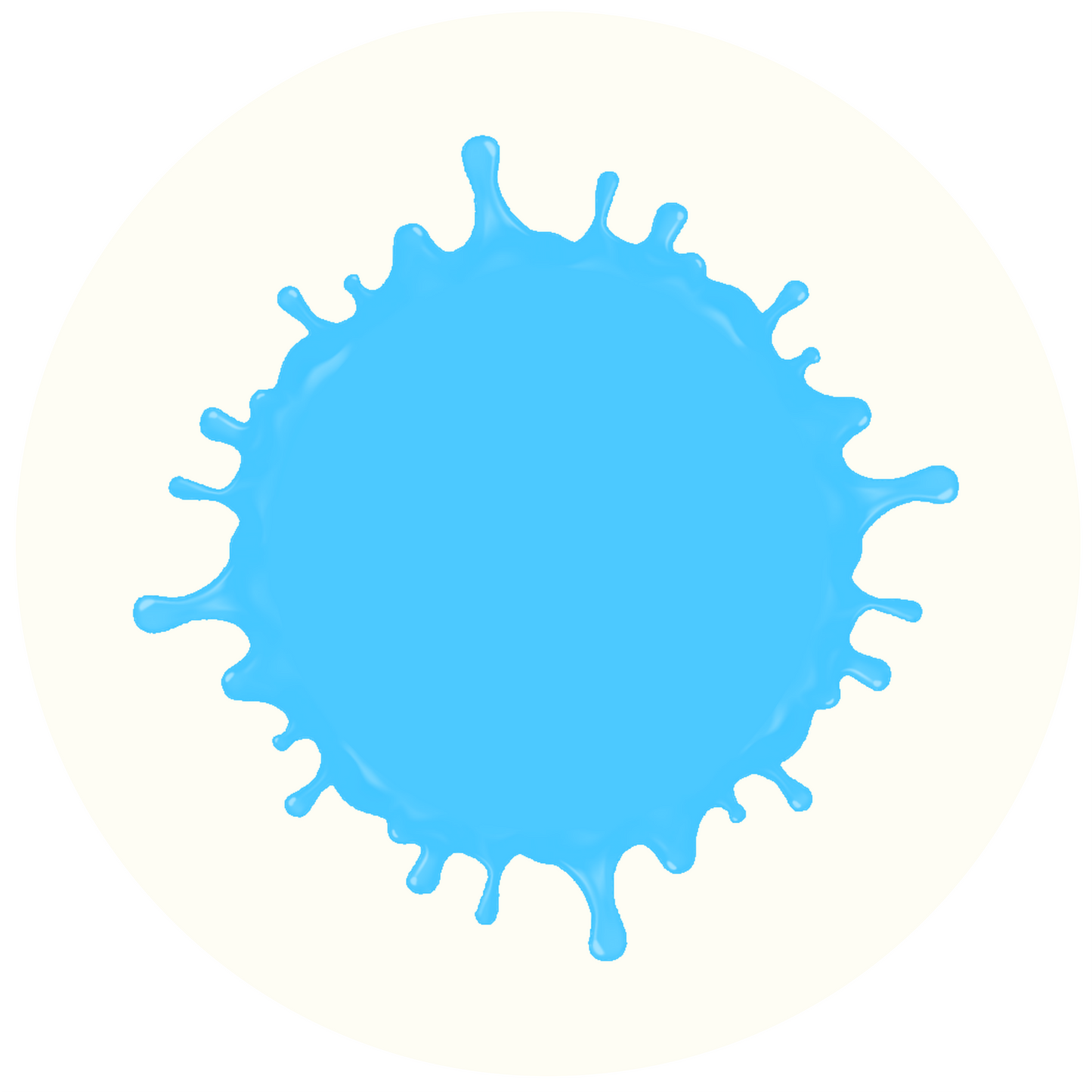 Melt Blue Round Design 20 cm, Print Size 360 mm