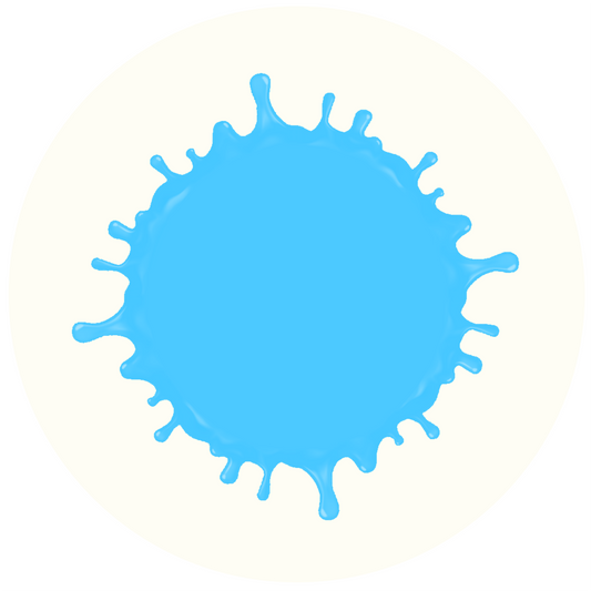Melt Blue Round Design 20 cm, Print Size 360 mm