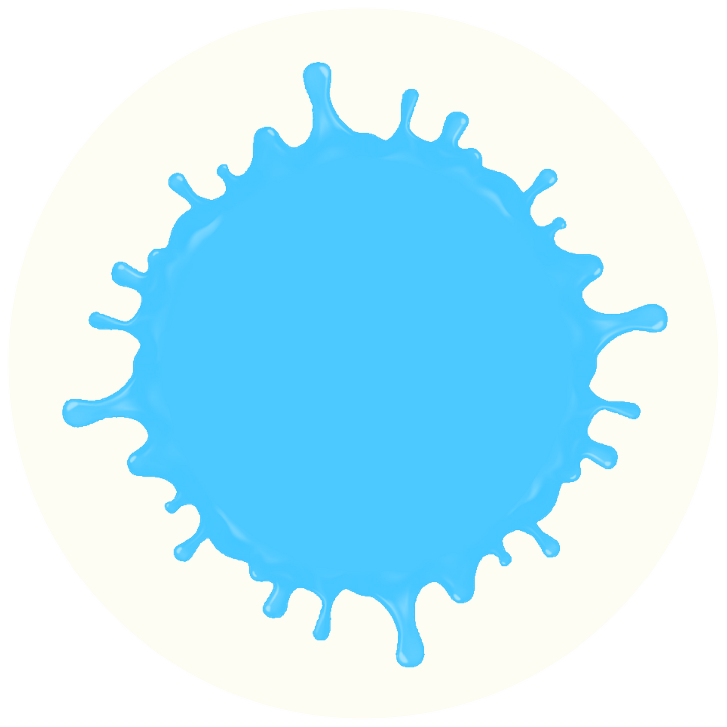 Melt Blue Round Design 26 cm, Print Size 420 mm