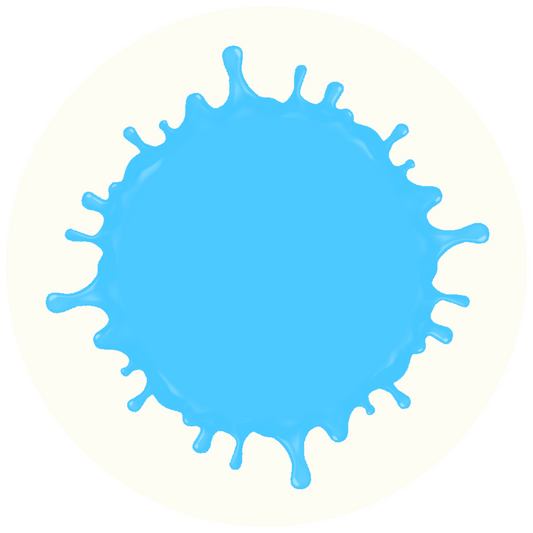 Melt Blue Round Design 26 cm, Print Size 420 mm