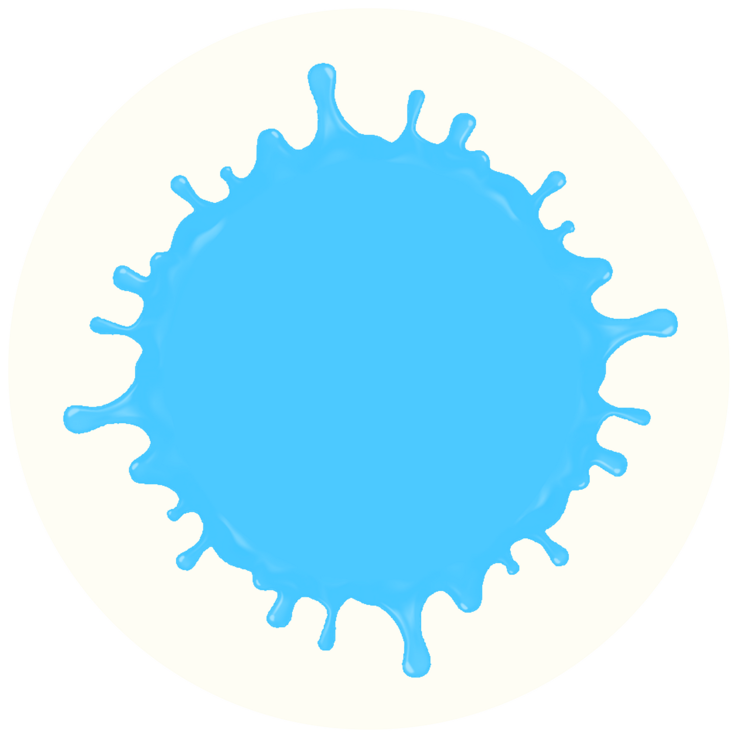 Melt Blue Round Design 30 cm, Print Size 460 mm