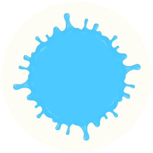Melt Blue Round Design 30 cm, Print Size 460 mm