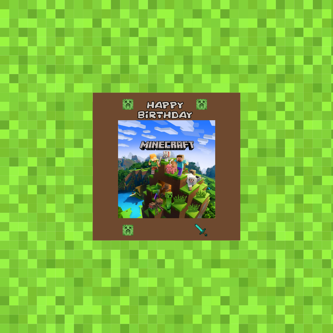 Minecraft 20 x 20 cm, Printing Size 360 mm