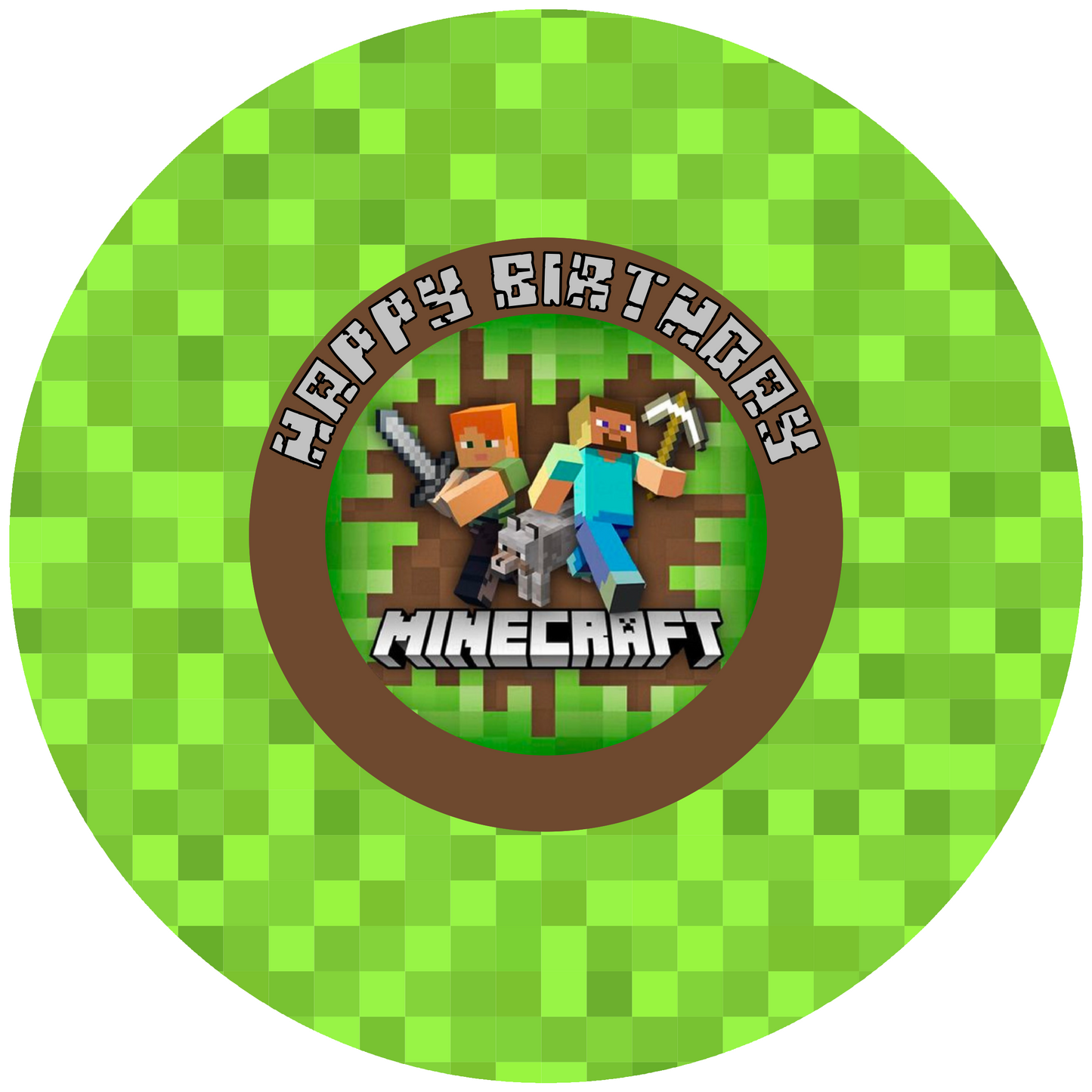 Minecraft Design 30 cm, Print Size 460 mm