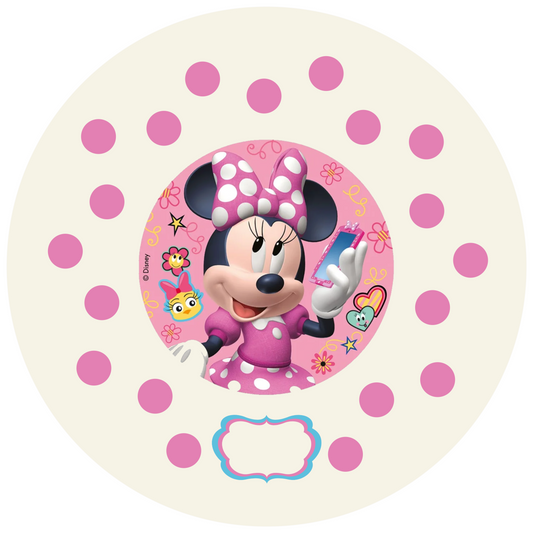 Minnie Mouse Round Design 20 cm, Print Size 360 mm