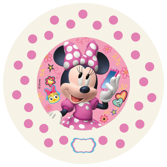 Minnie Mouse Round Design 30 cm, Print Size 460 mm