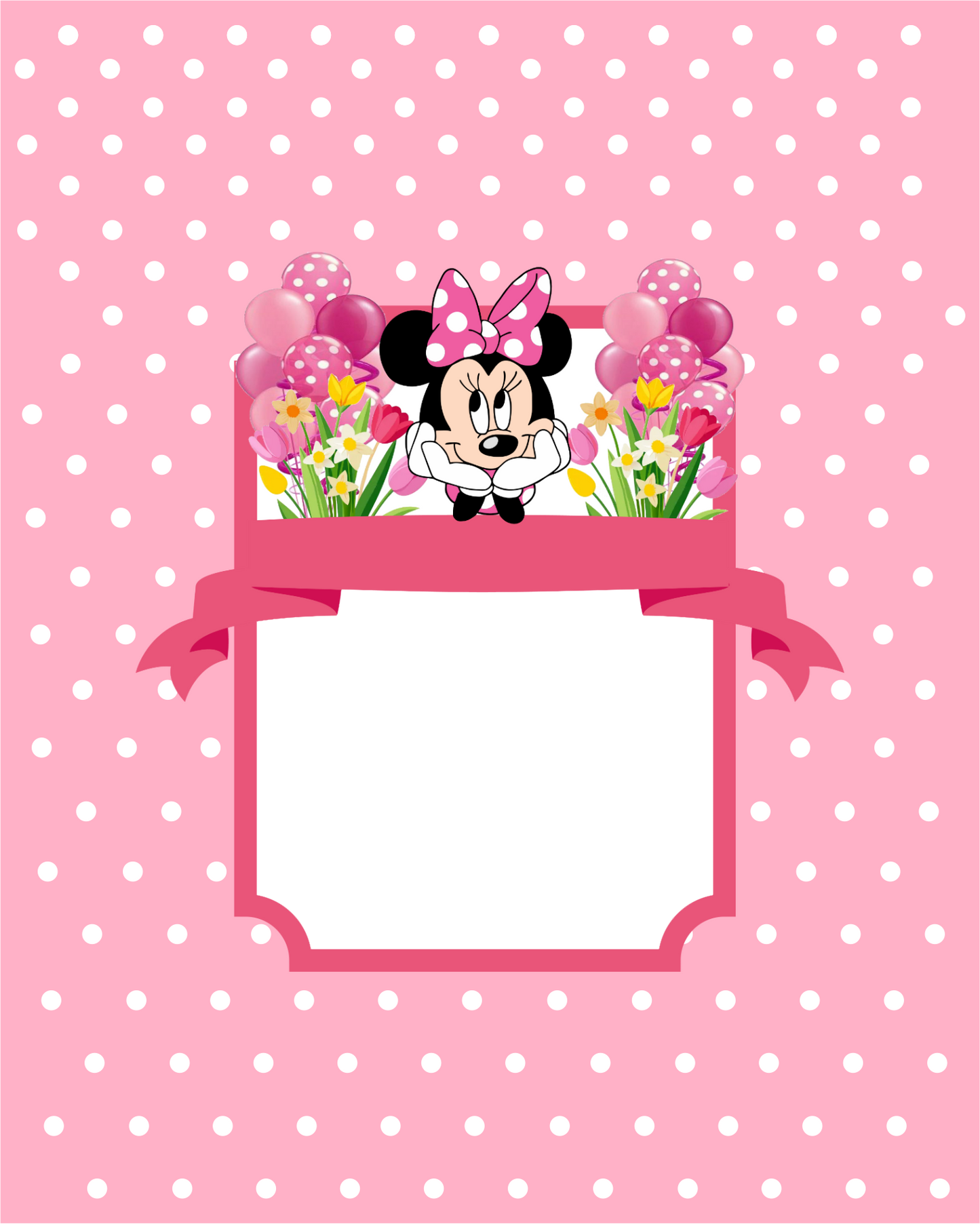 Minnie Rectangular 34 x 24 cm, Printing Size 500 mm