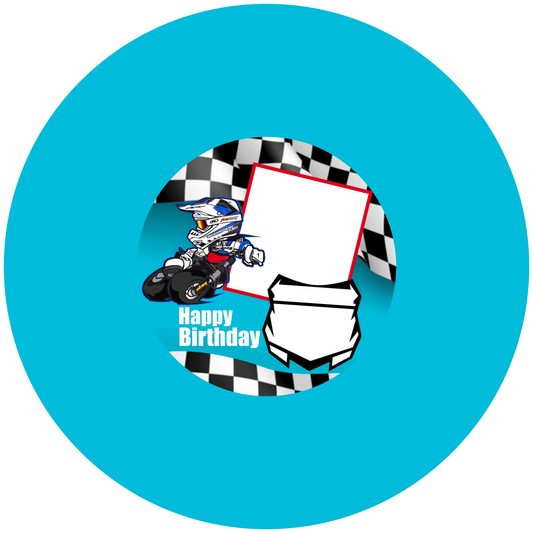 Motocross Round Design 20 cm, Print Size 360 mm