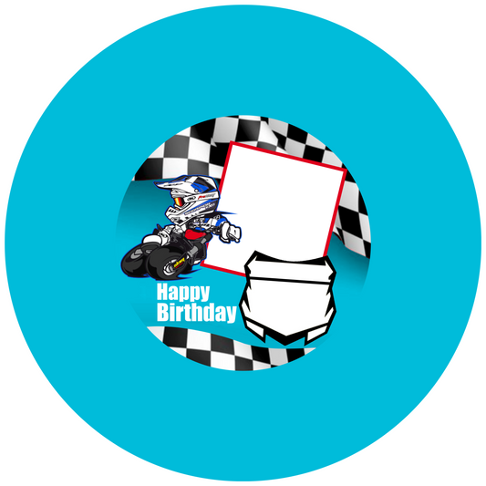 Motocross Round Design 26 cm, Print Size 420 mm