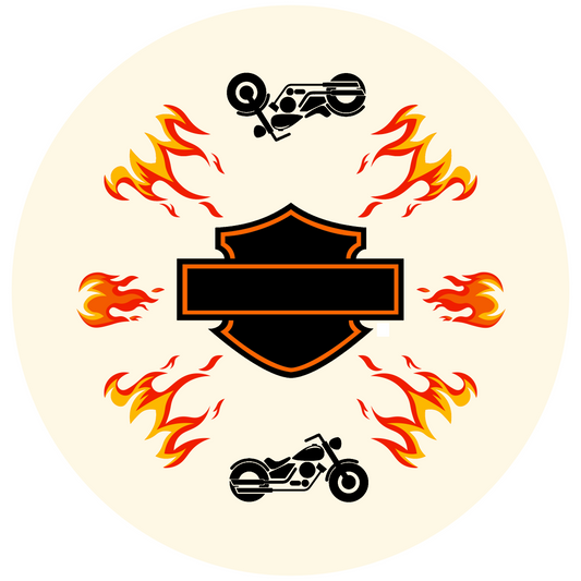 Harley Round Design 20 cm, Print Size 360 mm