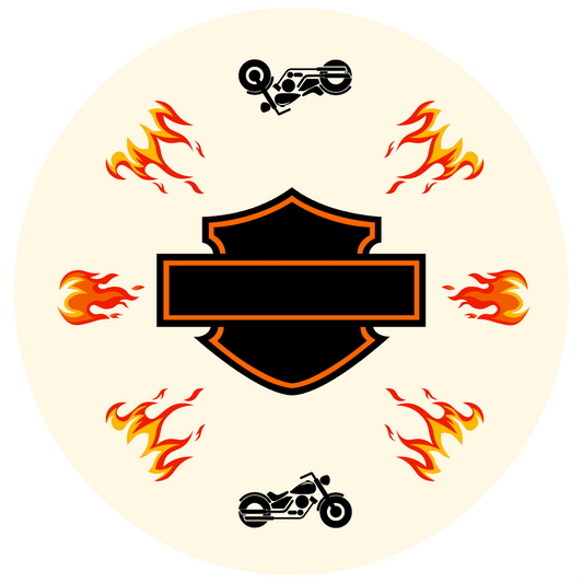 Harley Round Design 26 cm, Print Size 420 mm