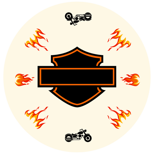 Harley Round Design 30 cm, Print Size 460 mm