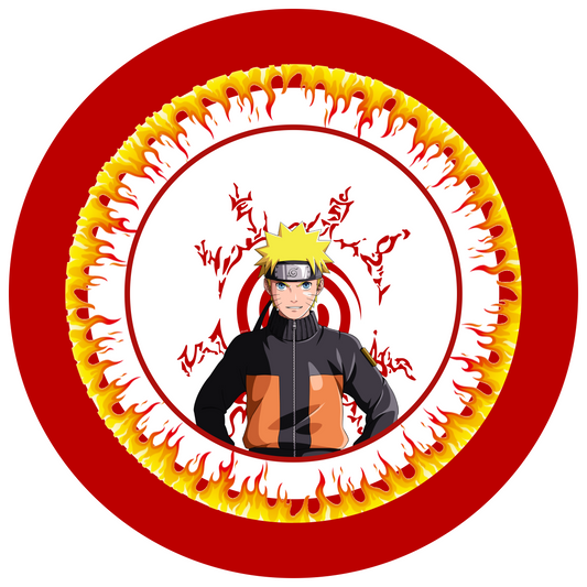 Naruto Round Design 30 cm, Print Size 460 mm