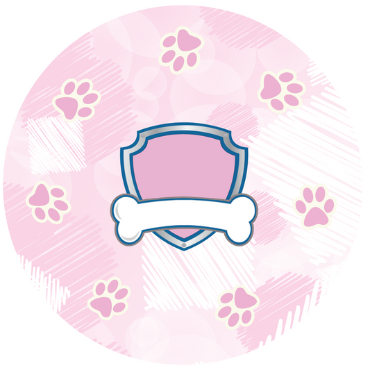 Paw Patrol Pink Round Design 26 cm, Print Size 420 mm