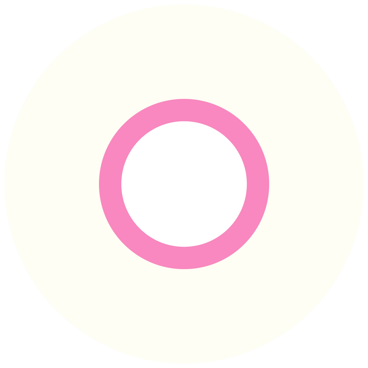 Pink Frame Round Design 20 cm, Print Size 360 mm