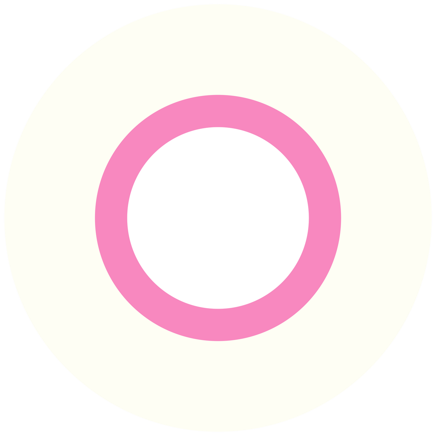 Pink Frame Round Design 30 cm, Print Size 460 mm