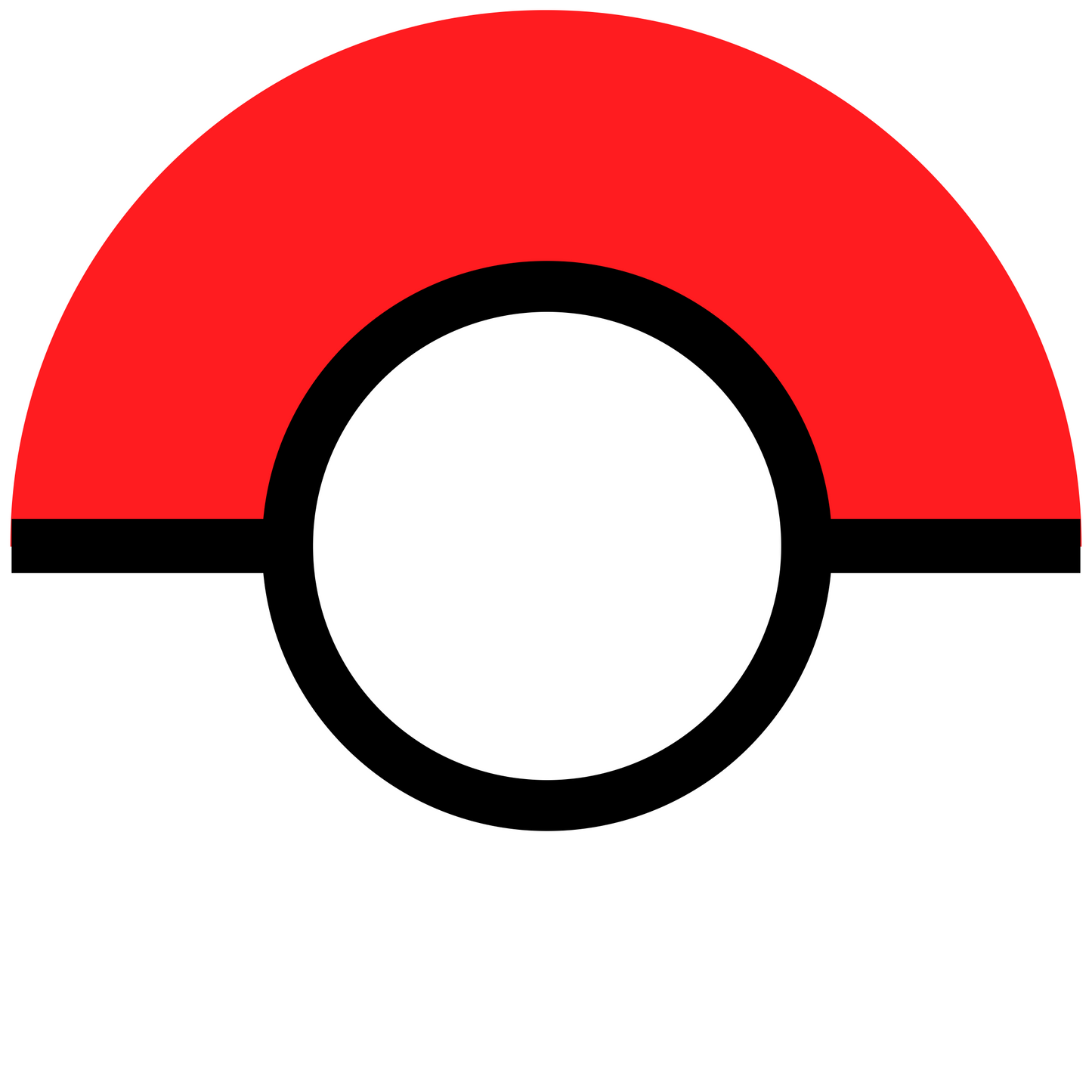 Poke Ball 30 cm, Print Size 460 mm