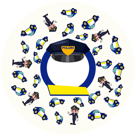 Police Design 20 cm, Print Size 360 mm