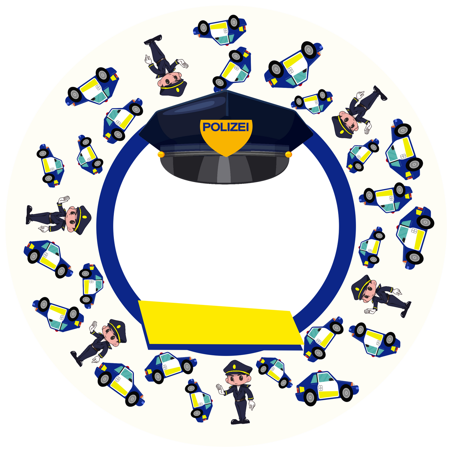 Police Design 30 cm, Print Size 460 mm