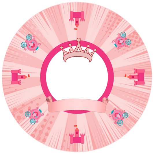 Princess Crown Round Design 26 cm, Print Size 420 mm