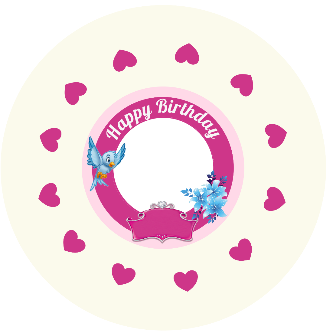 Photo Bird Design 26 cm, Print Size 420 mm