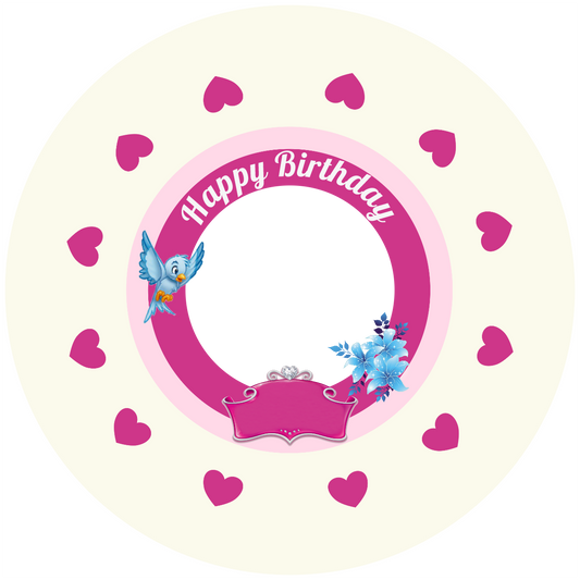 Photo Bird Design 30 cm, Print Size 460 mm