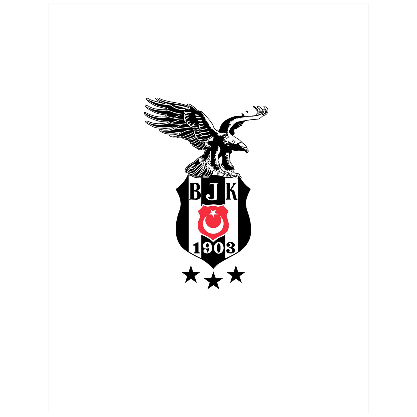 Besiktas Football 30 x 20 cm, Printing Size 460 mm