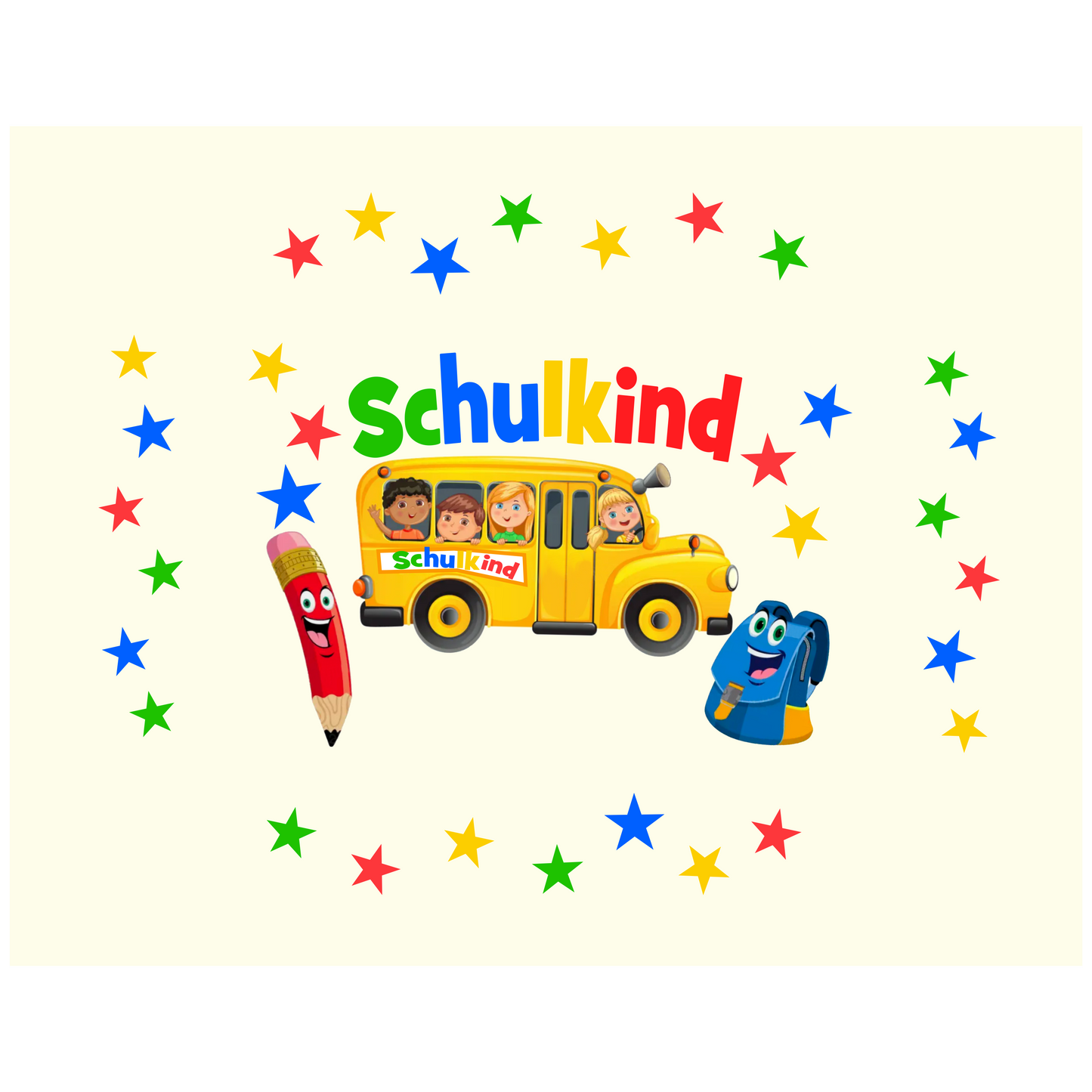 Schulkind Bus 30 x 20 cm Printing 460 mm