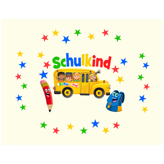 Schulkind Bus 30 x 20 cm Printing 460 mm
