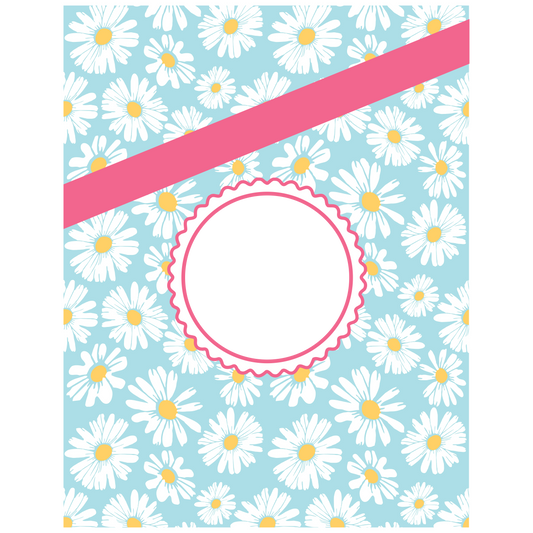 White Flowers CK Design 30 x 20 cm, Print Size 460 x 360 mm