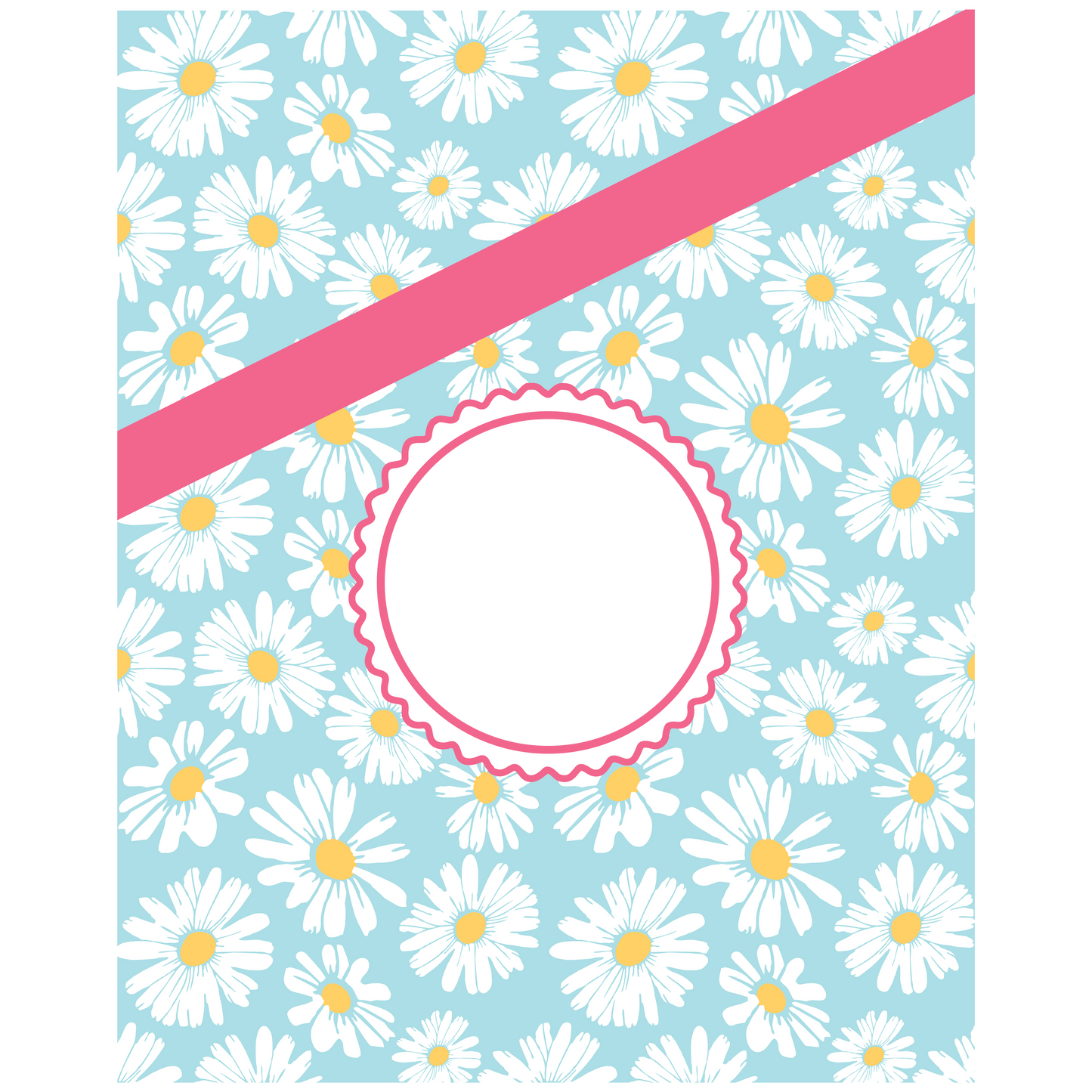 White Flowers CK Design 34 x 24 cm, Print Size 500 x 400 mm