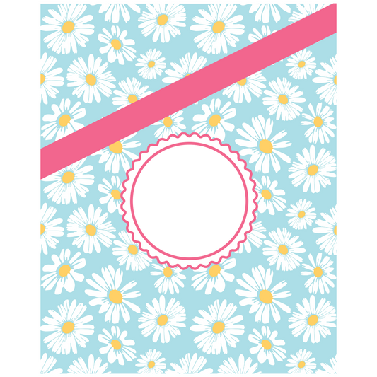 White Flowers CK Design 34 x 24 cm, Print Size 500 x 400 mm