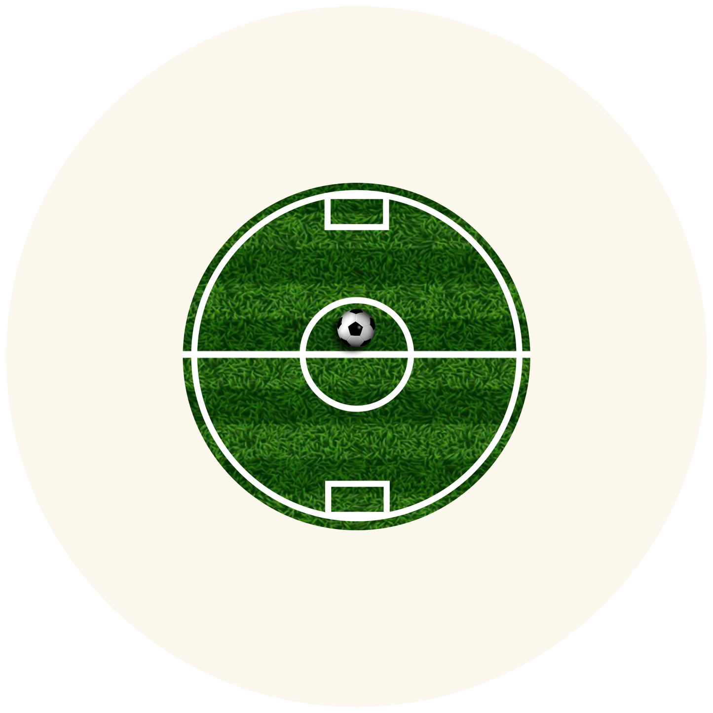 Football Round Design 20 cm, Print Size 360 mm