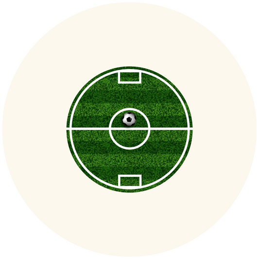 Football Round Design 20 cm, Print Size 360 mm