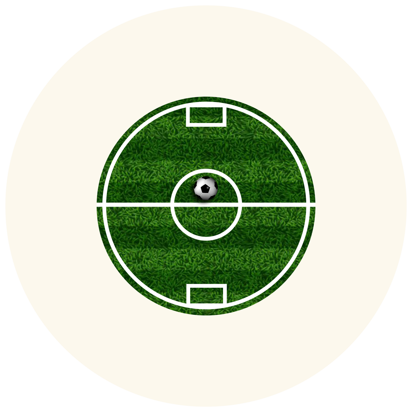 Football Round Design 26 cm, Print Size 420 mm