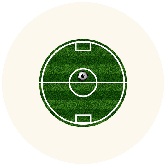 Football Round Design 26 cm, Print Size 420 mm