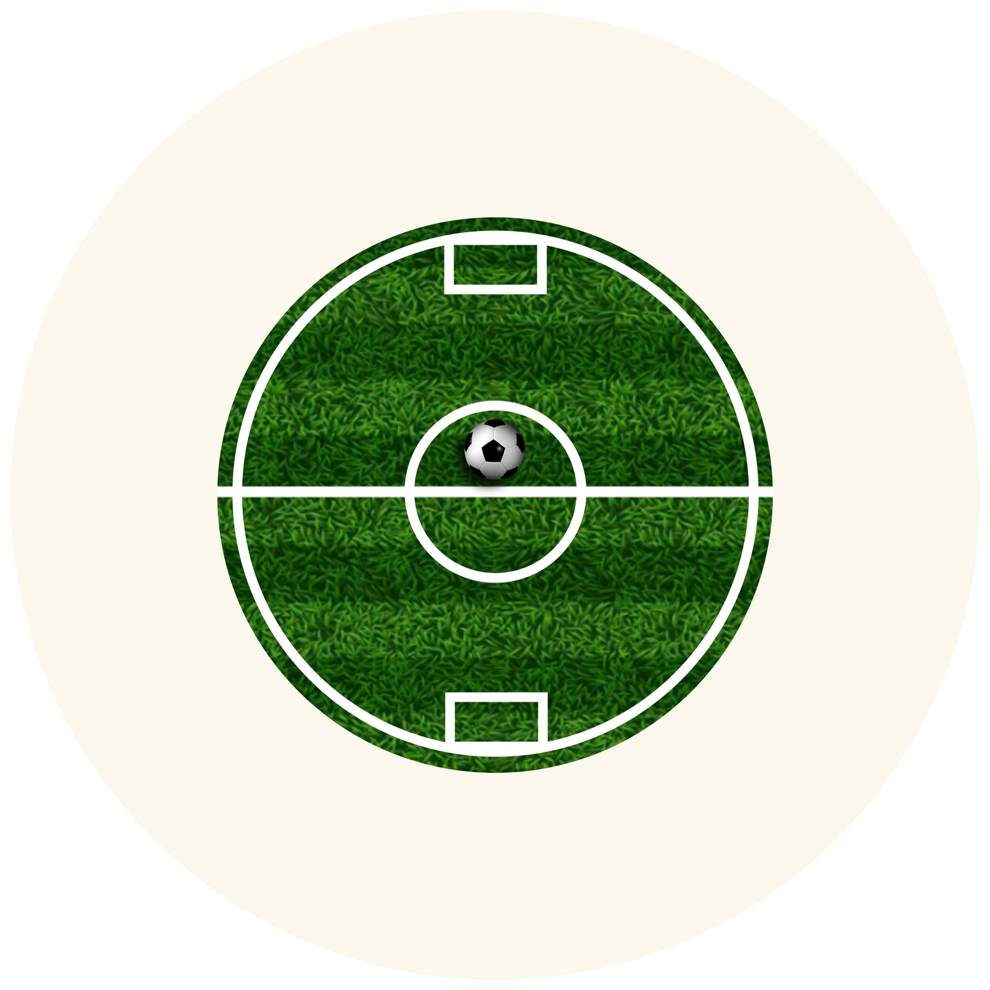 Football Round Design 30 cm, Print Size 460 mm