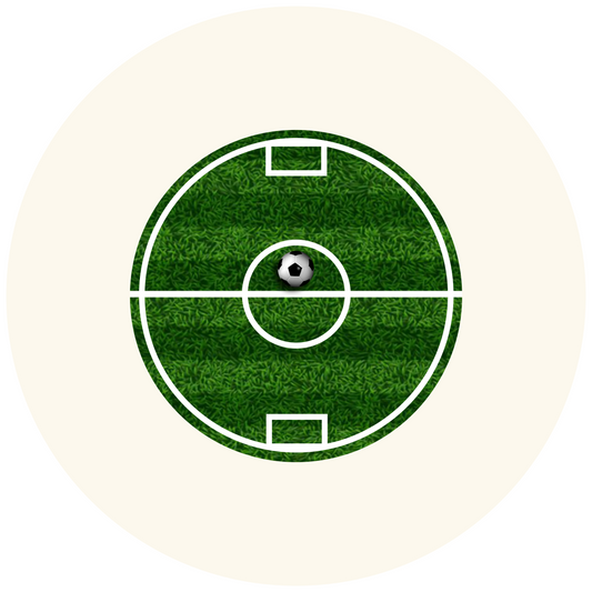 Football Round Design 30 cm, Print Size 460 mm