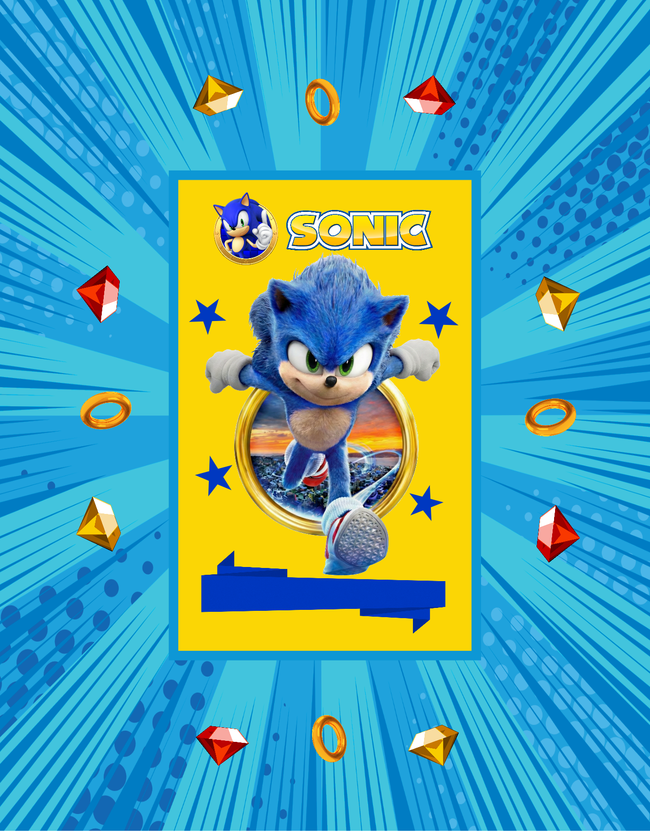 Sonic 30 x 20 cm, Printing Size 460 mm