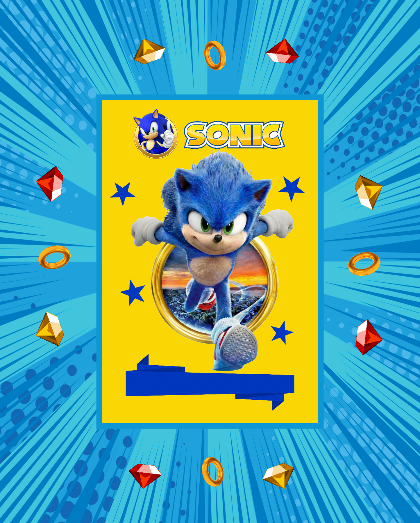 Sonic 34 x 24 cm, Printing Size 500 mm