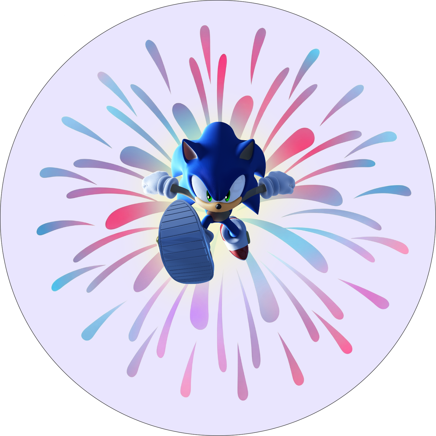 Sonic Fireworks Round 26 cm, Printing Size 420 mm