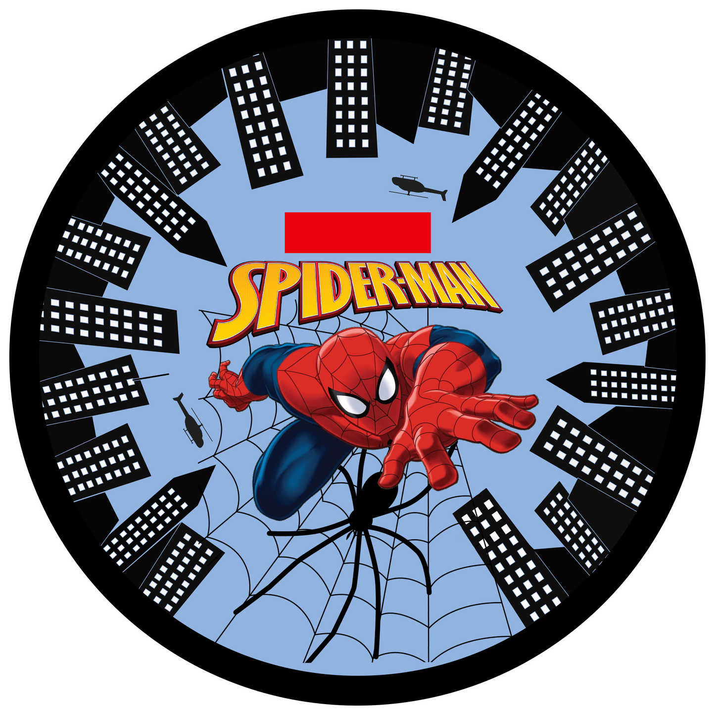 Spiderman Design 26 cm, Print Size 420 mm