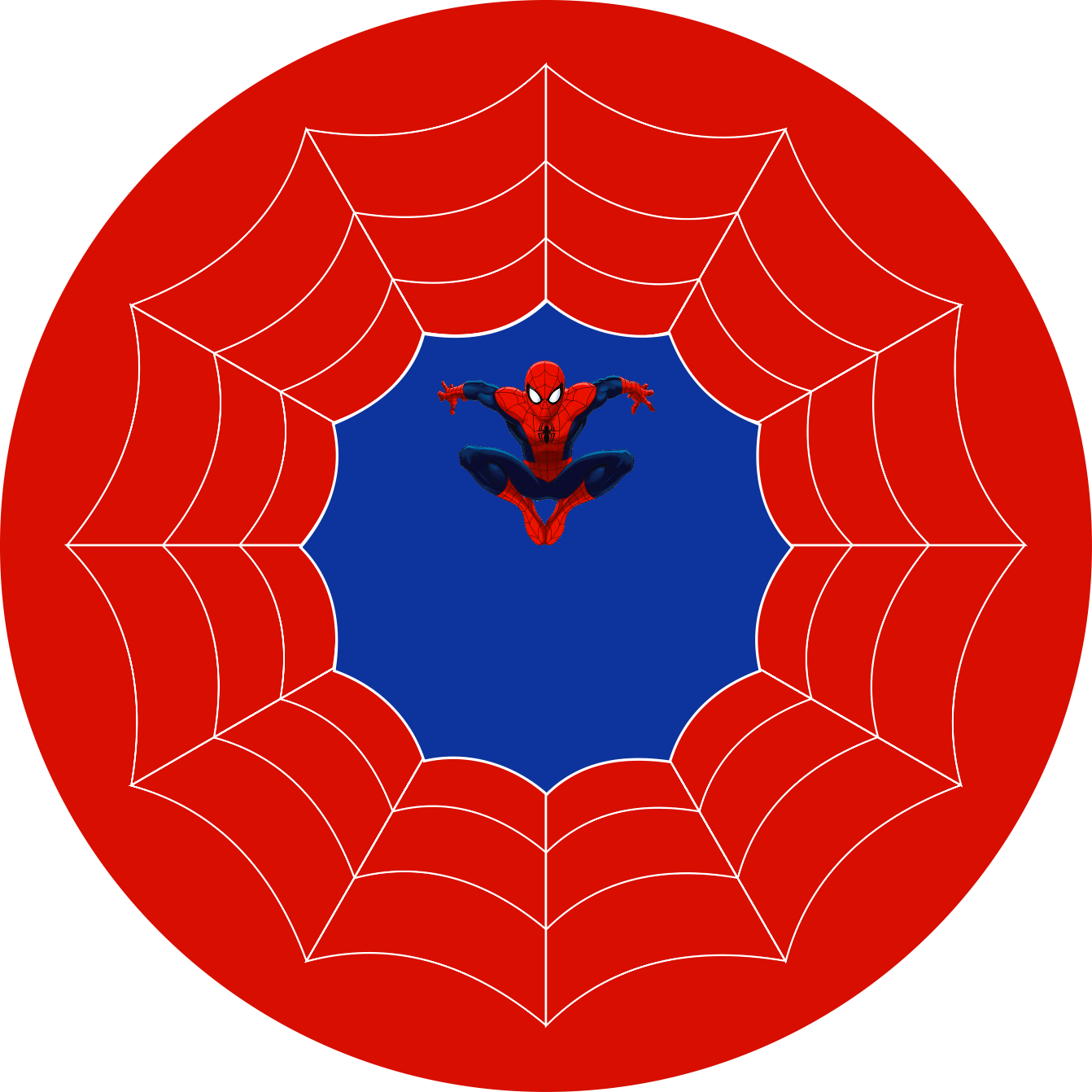Spiderman Red Round 20 cm, Printing Size 360 mm